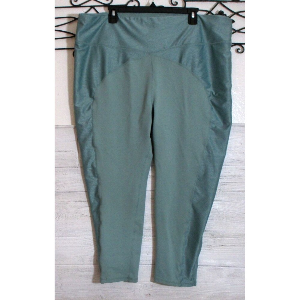 MCA Sport Women's Pants Size 3X Green Elastic Waist